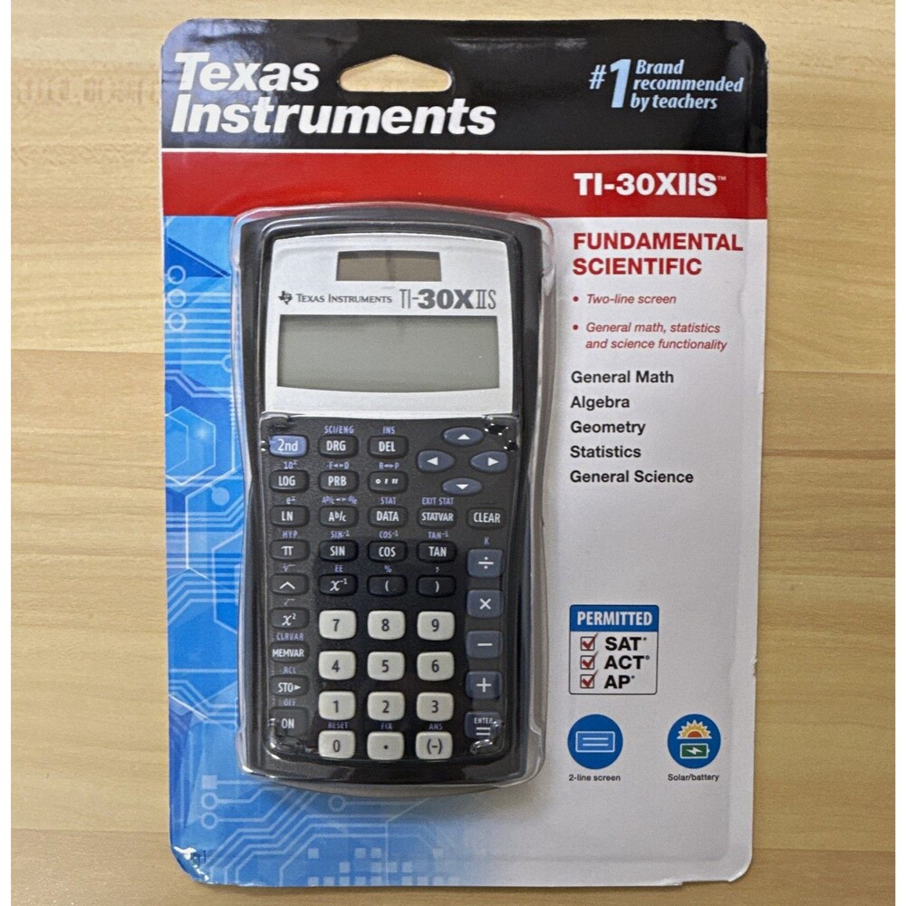 Texas Instruments TI-30XIIS Scientific Handheld Calculator LCD Solar/Battery